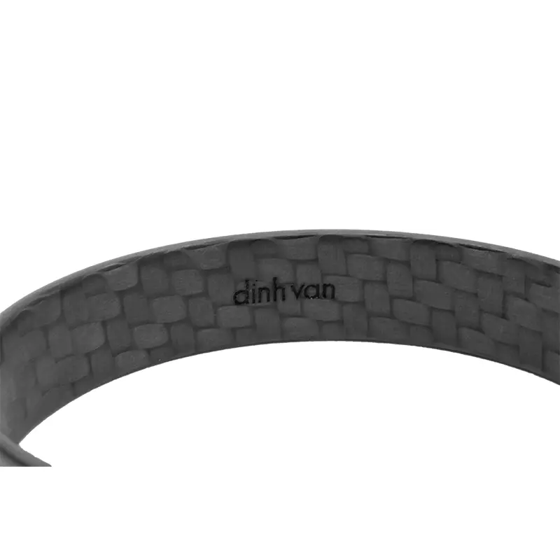 Menottes dinh van medium cord bracelet - black titanium